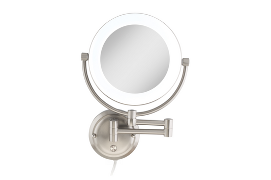 Zadro Lexington Lighted Wall Mounted Makeup Mirror with Magnification