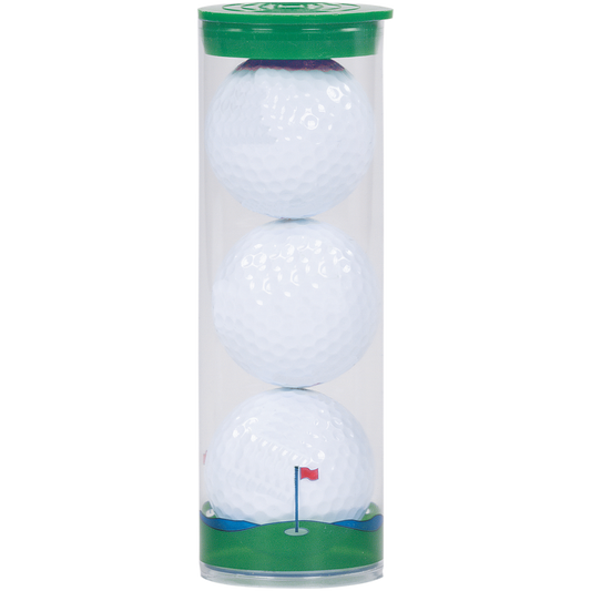 3 Ball Clear Tube with Titleist Golf Balls