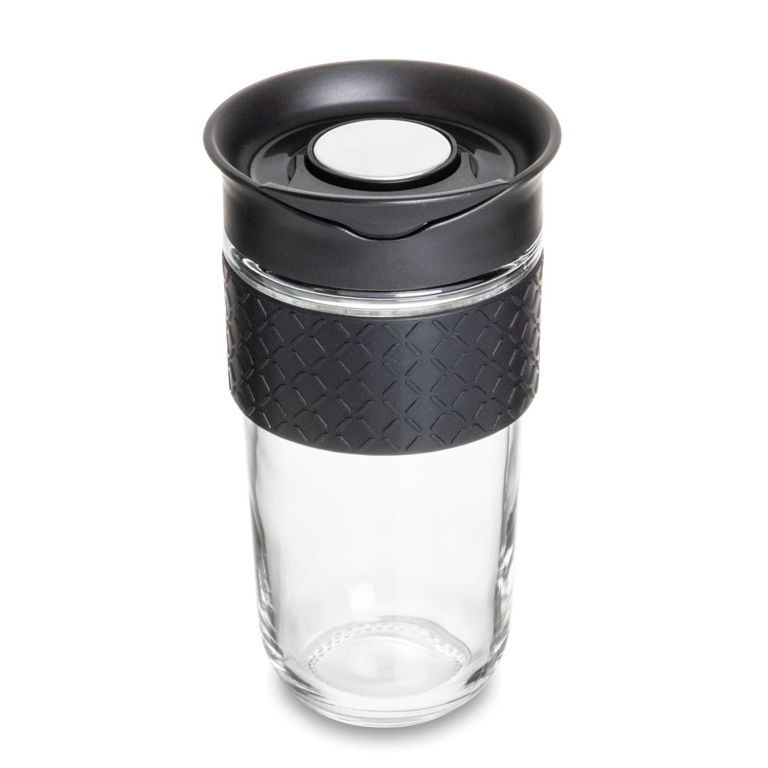 Adana Glass Large Tumbler w/Silicone Band - 18oz