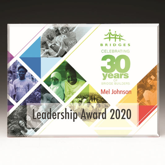 PhotoImage® Beveled Spectra Lite Plaque - 8" x 10" x 1/4"