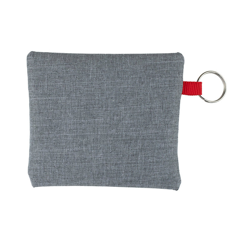 "CAPRI" Heathered Gray Zipper Pouch