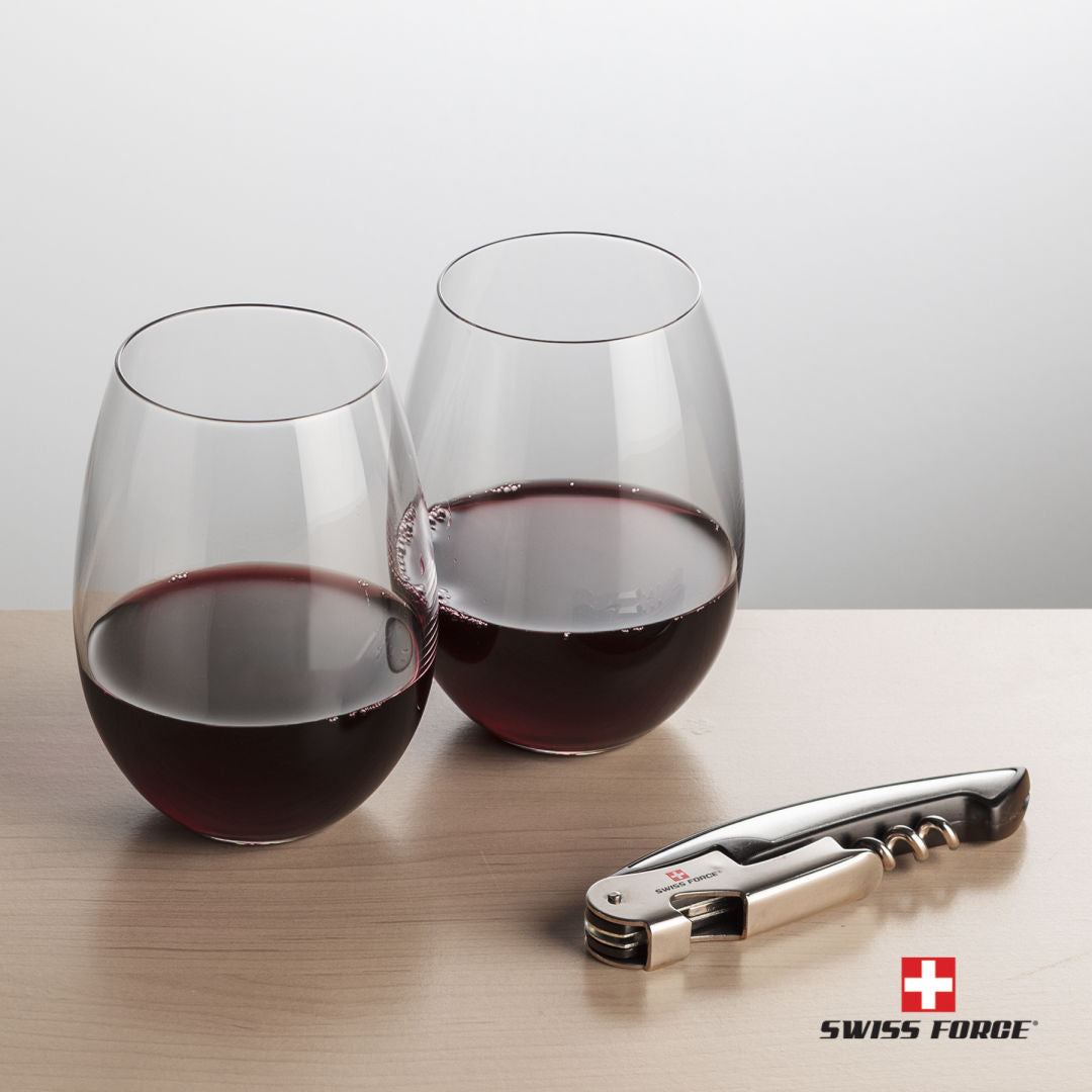Swiss Force® Opener & Carlita Stemless Wine