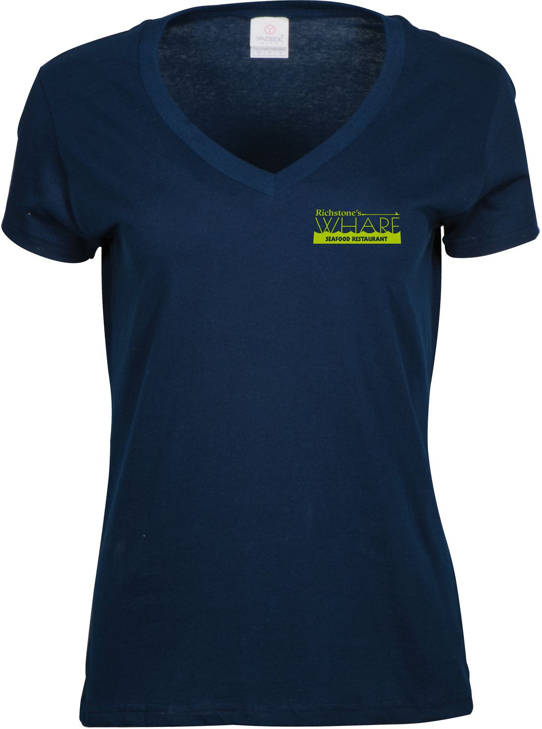 LADIES COTTON V-NECK T-SHIRT