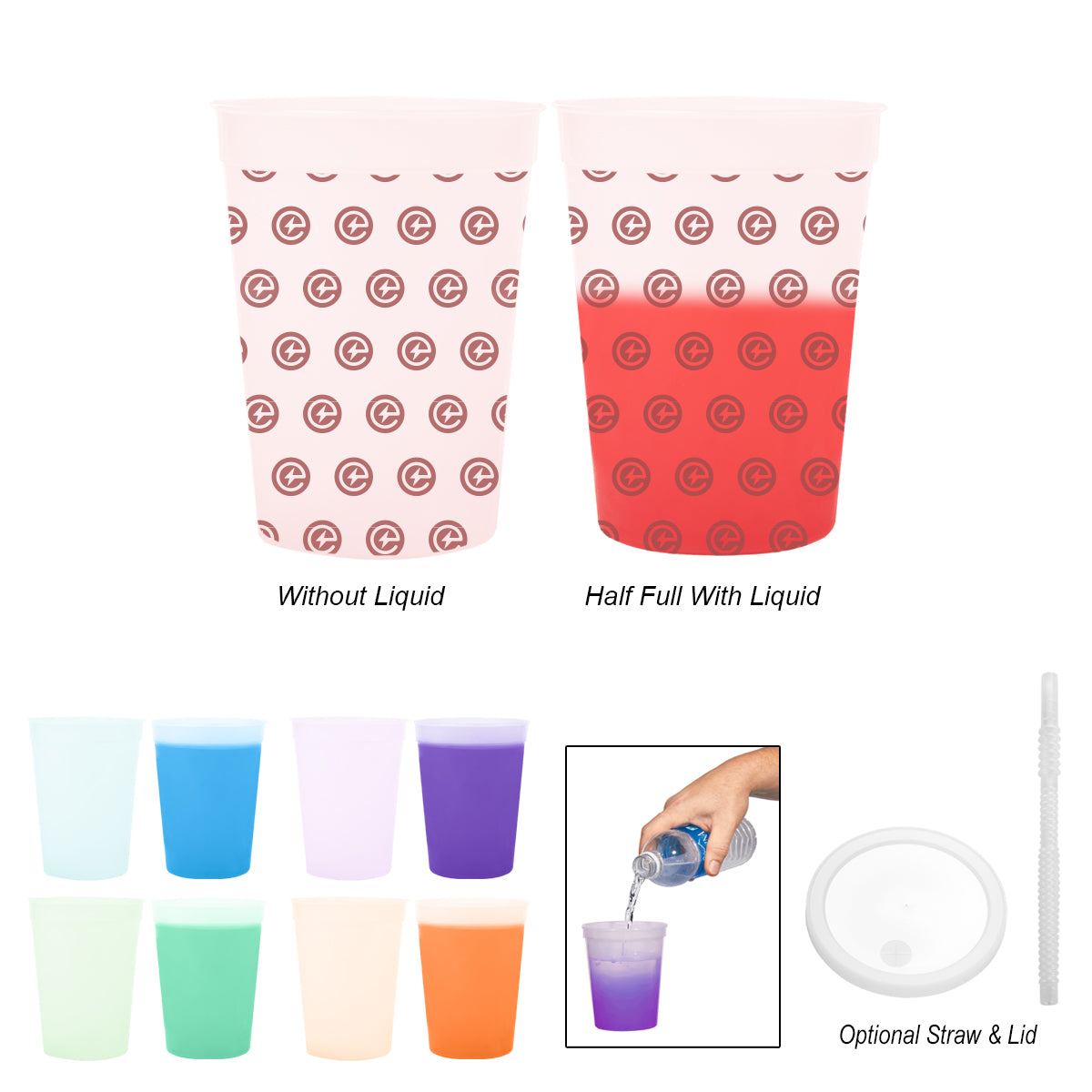 12 Oz. Full Color Mood Stadium Cup
