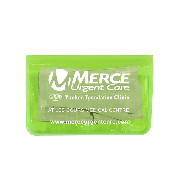 "Crescent" Antiseptic & Disinfectant Wipes Pack In Translucent Vinyl pouch