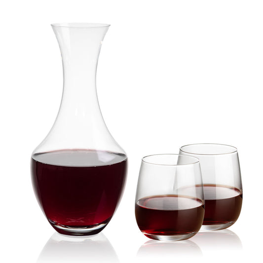 Oldham Carafe & Crestview Stemless Wine