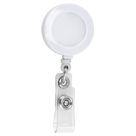 "Lorain VL" 30” Cord Round Retractable Badge Reel and Badge Holder with Metal Slip Clip Attachment