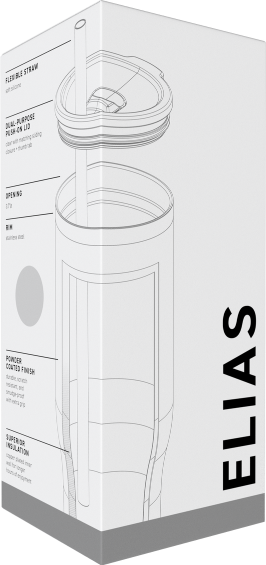 matte white 40 oz elias