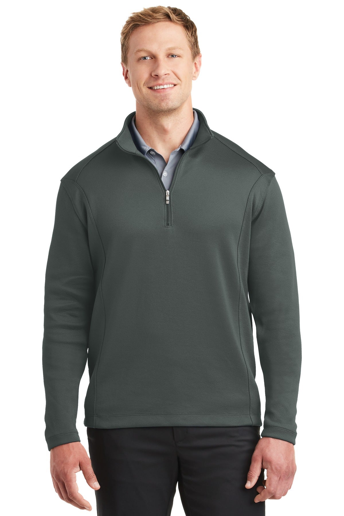 Front View of Anthracite Nike Sport Cover-Up. 400099 - XS