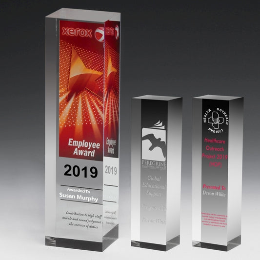 Screen Printed Monument Obelisk Award - 9 1/2"