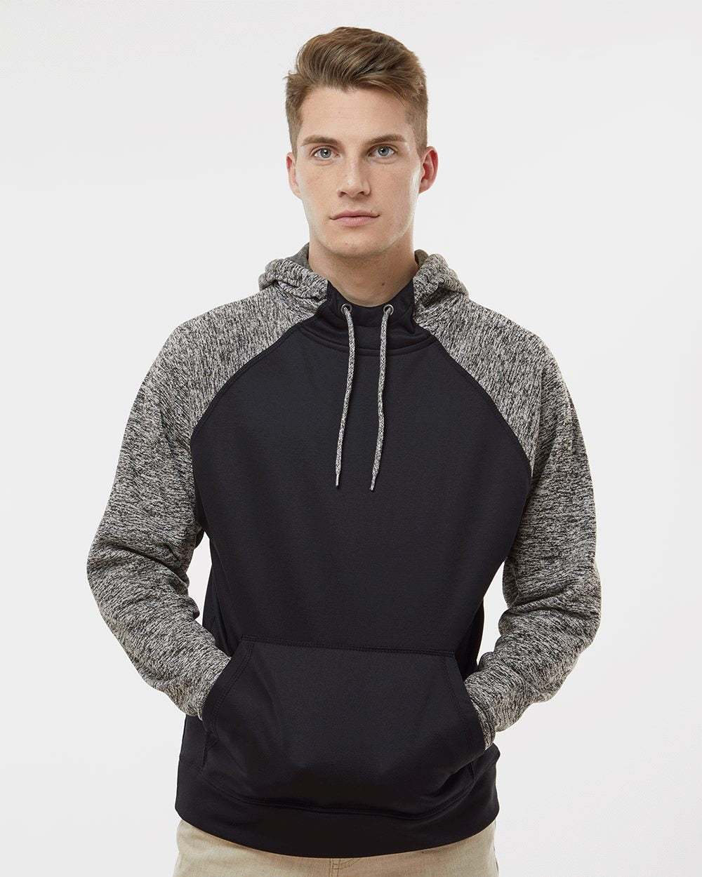 Men's Colorblocked Cosmic Fleece Hooded Sweatshirt - 8612