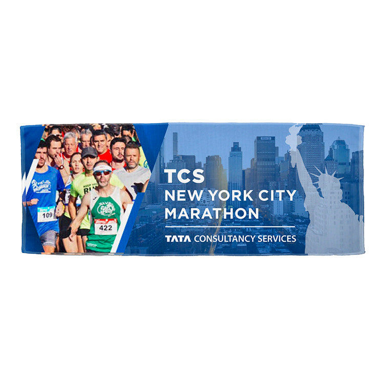 "THE WHITAKER” Full Color Sublimation Recycled RPET Cooling Towel – 12” W x 32” H