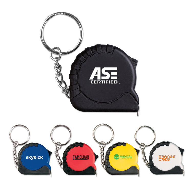 Yellow 3 Ft. Mini Tape Measure with Keychain