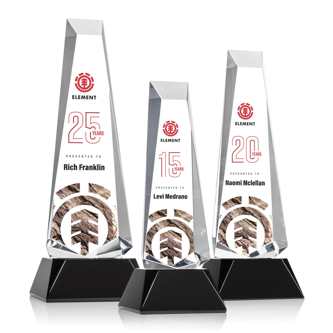 Rustern Obelisk VividPrint™ Award on Base - Black