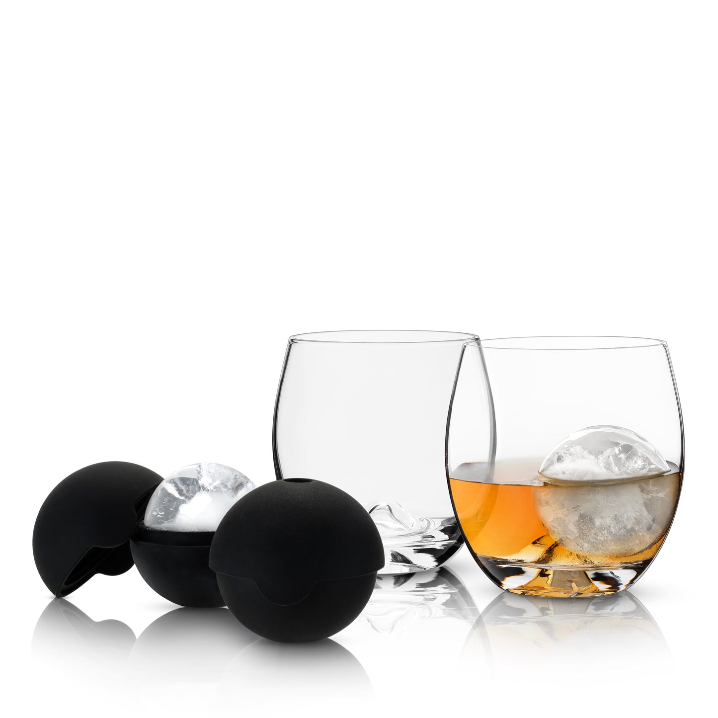 Viski® Glacier Rocks® 4-Piece Ice Ball Mold and Tumbler Set