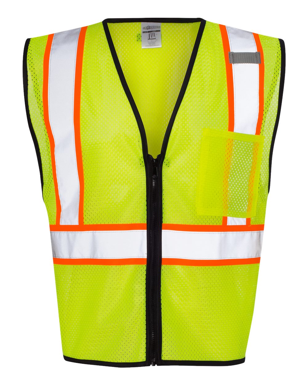 Unisex Economy Contrasting Vest with Zippered Front - 1527-1528