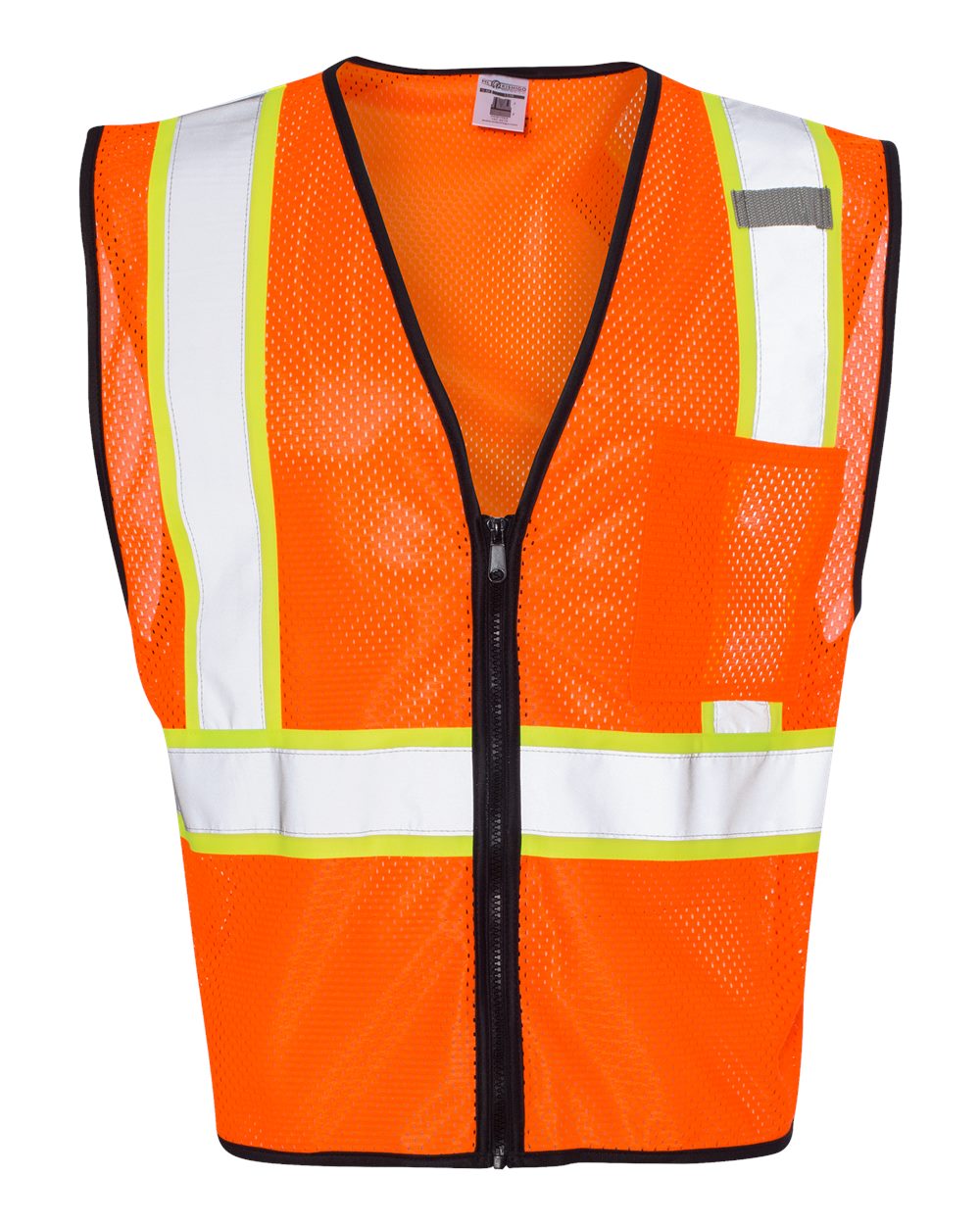Unisex Economy Contrasting Vest with Zippered Front - 1527-1528