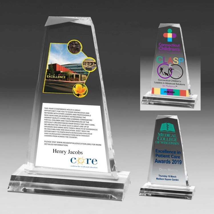 Multi-Faceted Acrylic Award - 8 3/4" - 4 Color Process