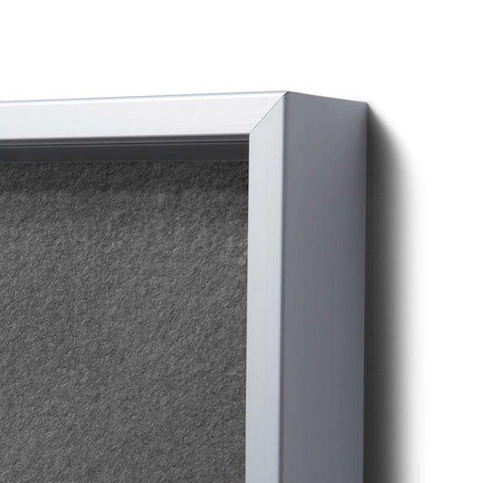 62"W x 38"H Felt Indoor Enclosed Bulletin Board Sliding Door