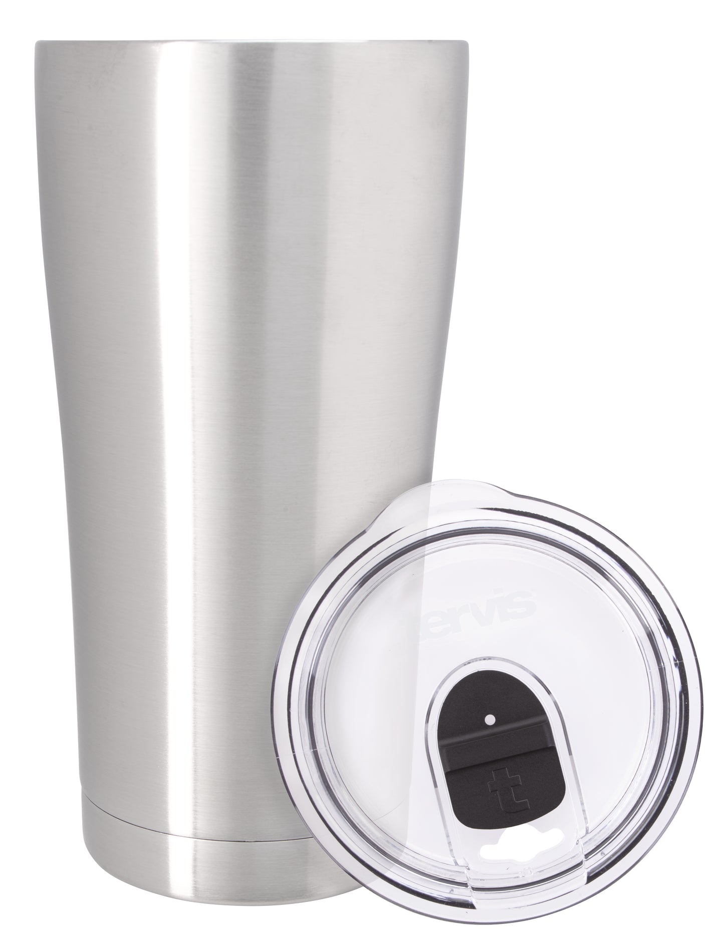 Front View of Silver Tervis® Stainless Steel Tumbler - 20 oz.