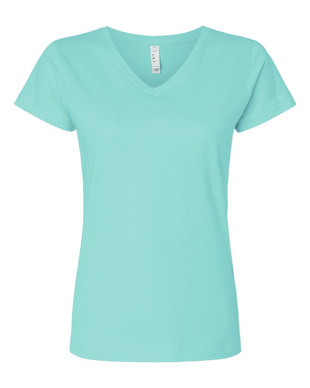 Women's Fine Jersey V-Neck Tee - 3507
