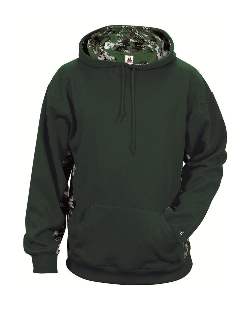 Youth Digital Camo Colorblock Performance Fleece Hooded Sweatshirt - 2464