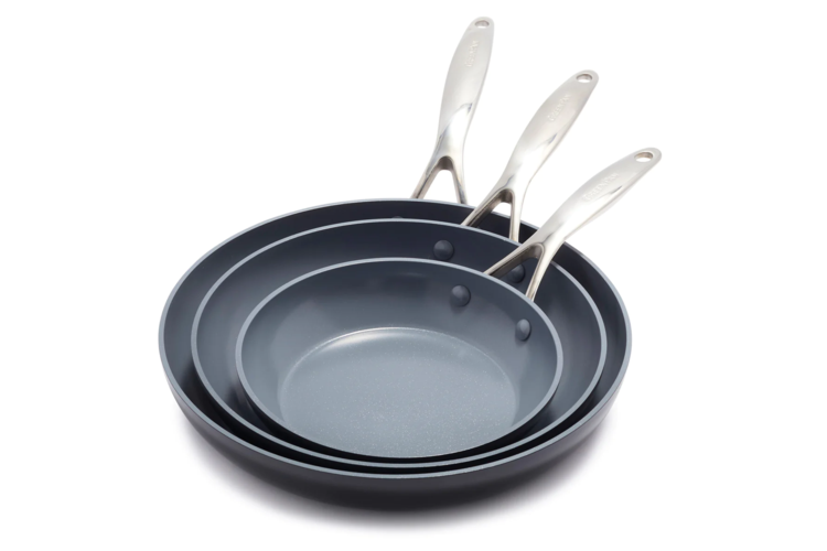 GreenPan Valencia Pro Ceramic Non Stick 8, 9.5, and 11-inch Frypan Set