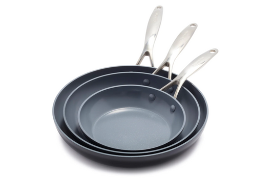 GreenPan Valencia Pro Ceramic Non Stick 8, 9.5, and 11-inch Frypan Set