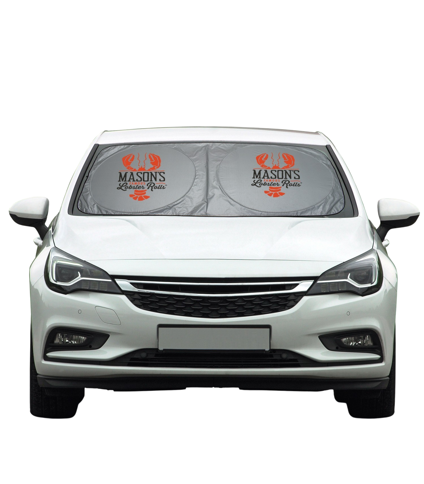 Silver/Black Dual Panel Car Shade