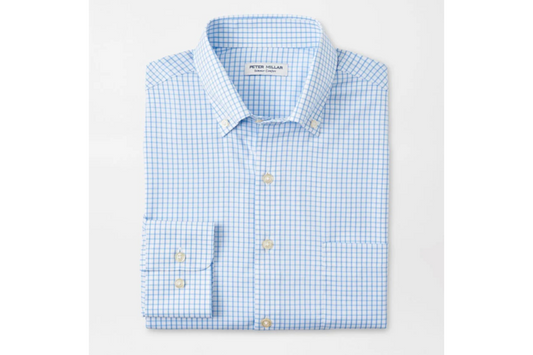 Peter Millar Hanford Performance Twill Sport Shirt - Cottage Blue