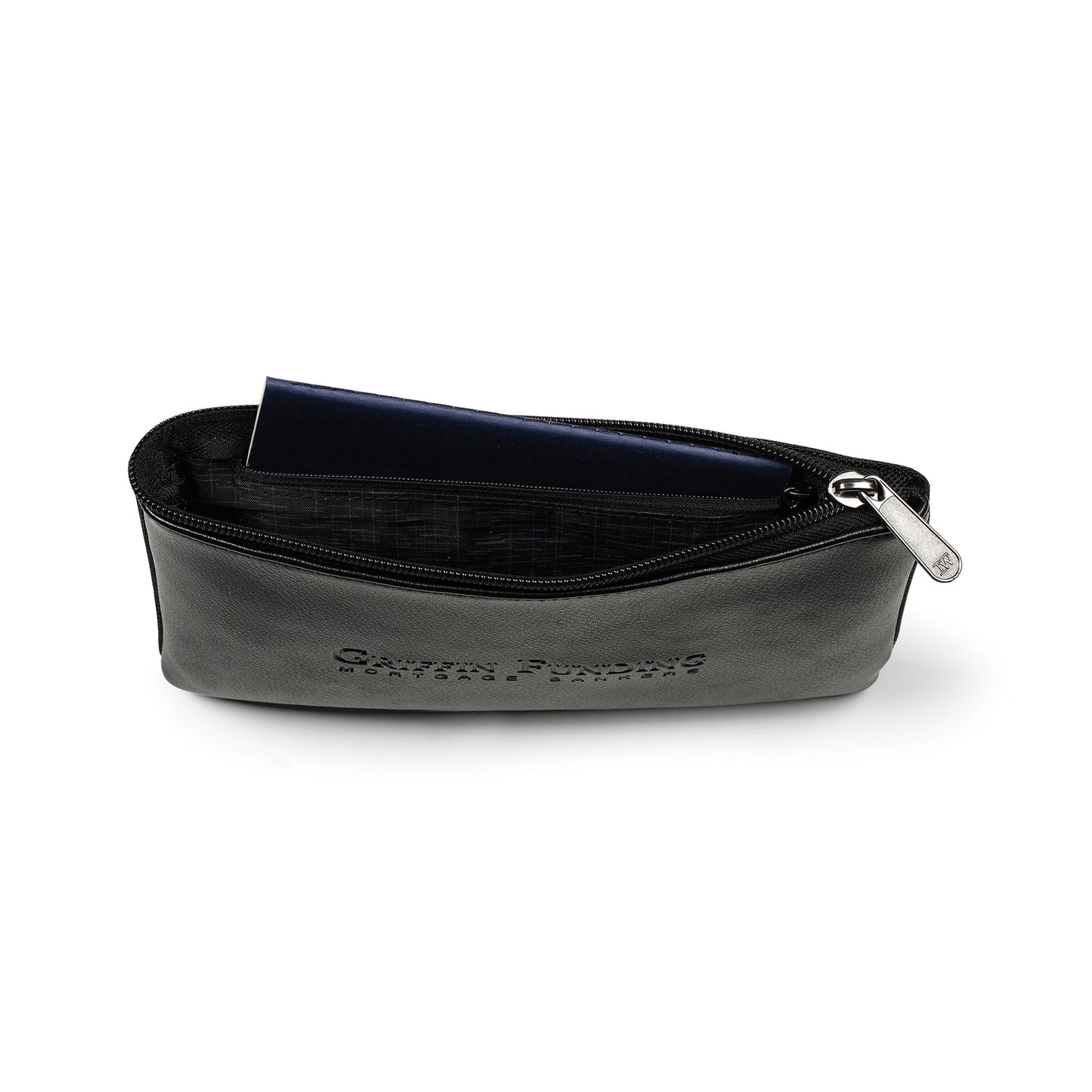 Black Travis & Wells® Leather Zippered Pouch