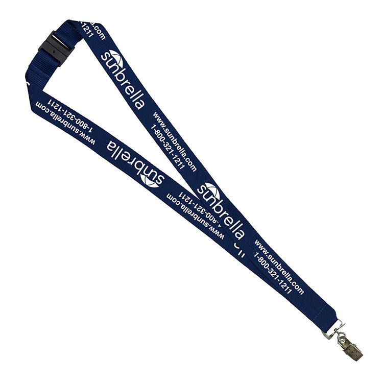 "Palmer" 1” Silkscreen Lanyard with FREE Breakaway Safety Release