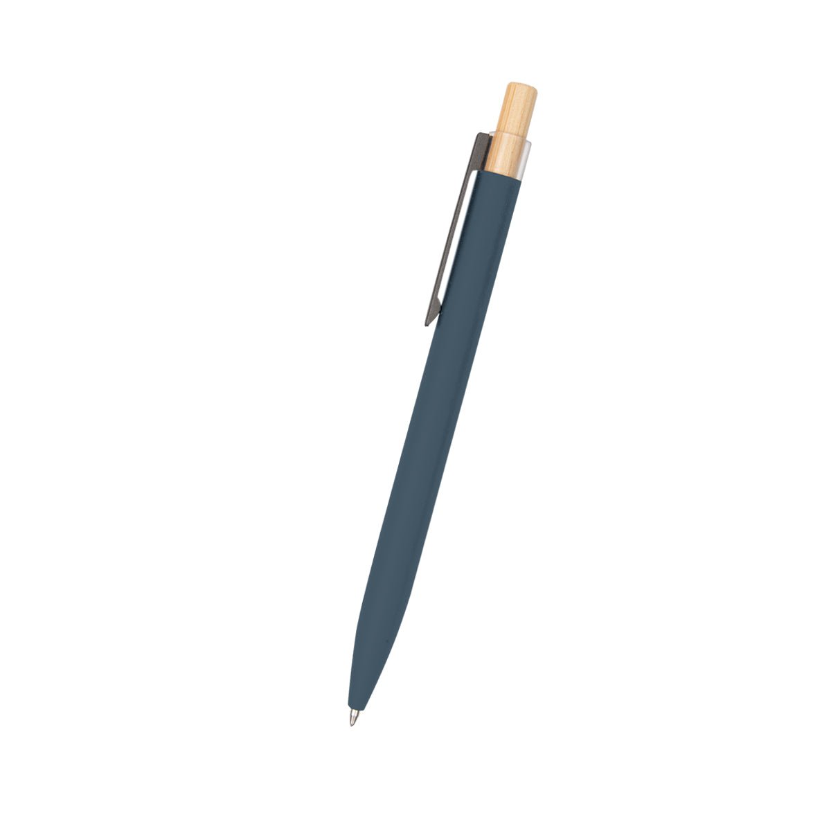 Recycled Aluminum Pen With Bamboo Plunger