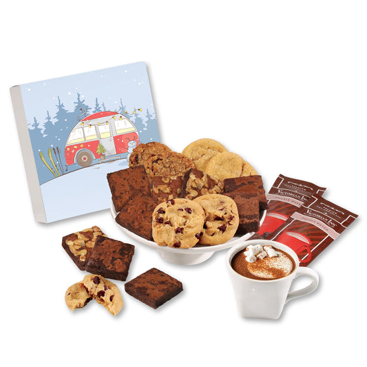 Gourmet Cookie & Brownie Gift Box with Camper Sleeve