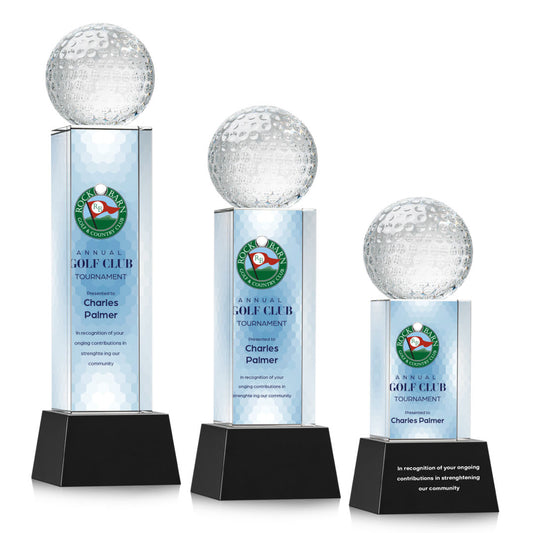 Golf Ball VividPrint™ Award on Belcroft - Black