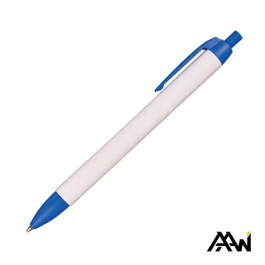 Widebody Pen w/Glossy White Barrel - Matte Colored Accent