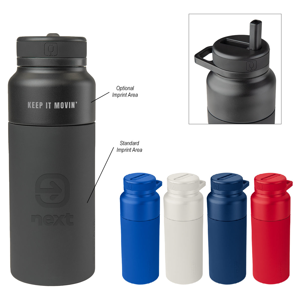 MATTE BLACK 35 Oz. BrüMate Rotera