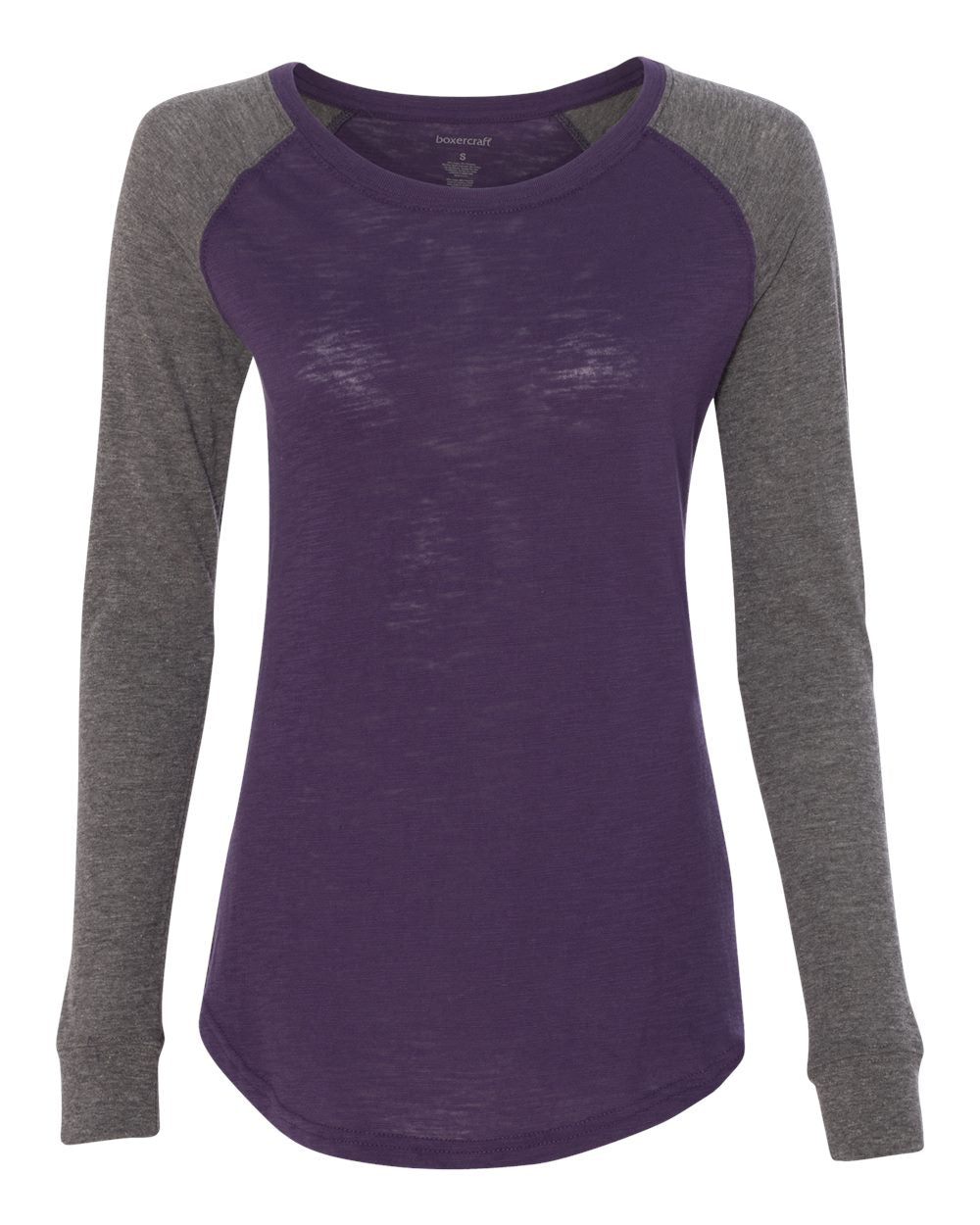 Women’s Preppy Patch Slub Long Sleeve T-Shirt - T66