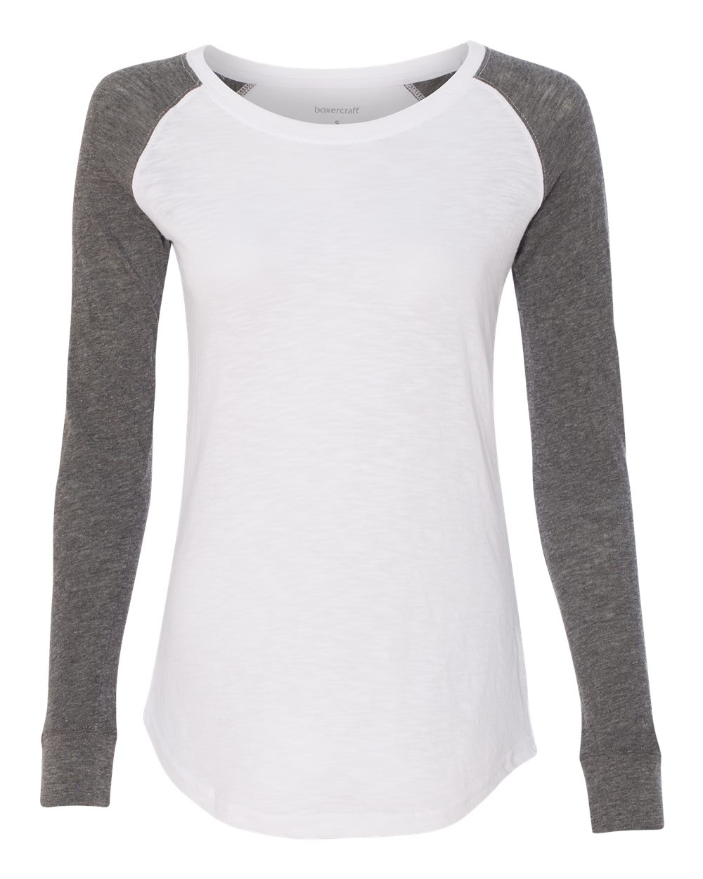 Women’s Preppy Patch Slub Long Sleeve T-Shirt - T66