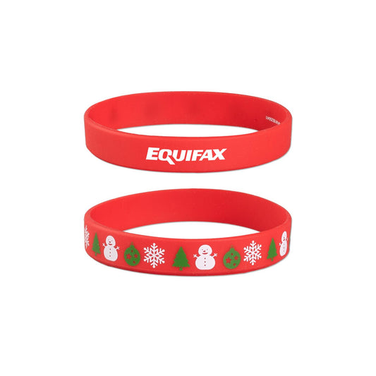 Multicolor Christmas Silicone Wristband Bracelet