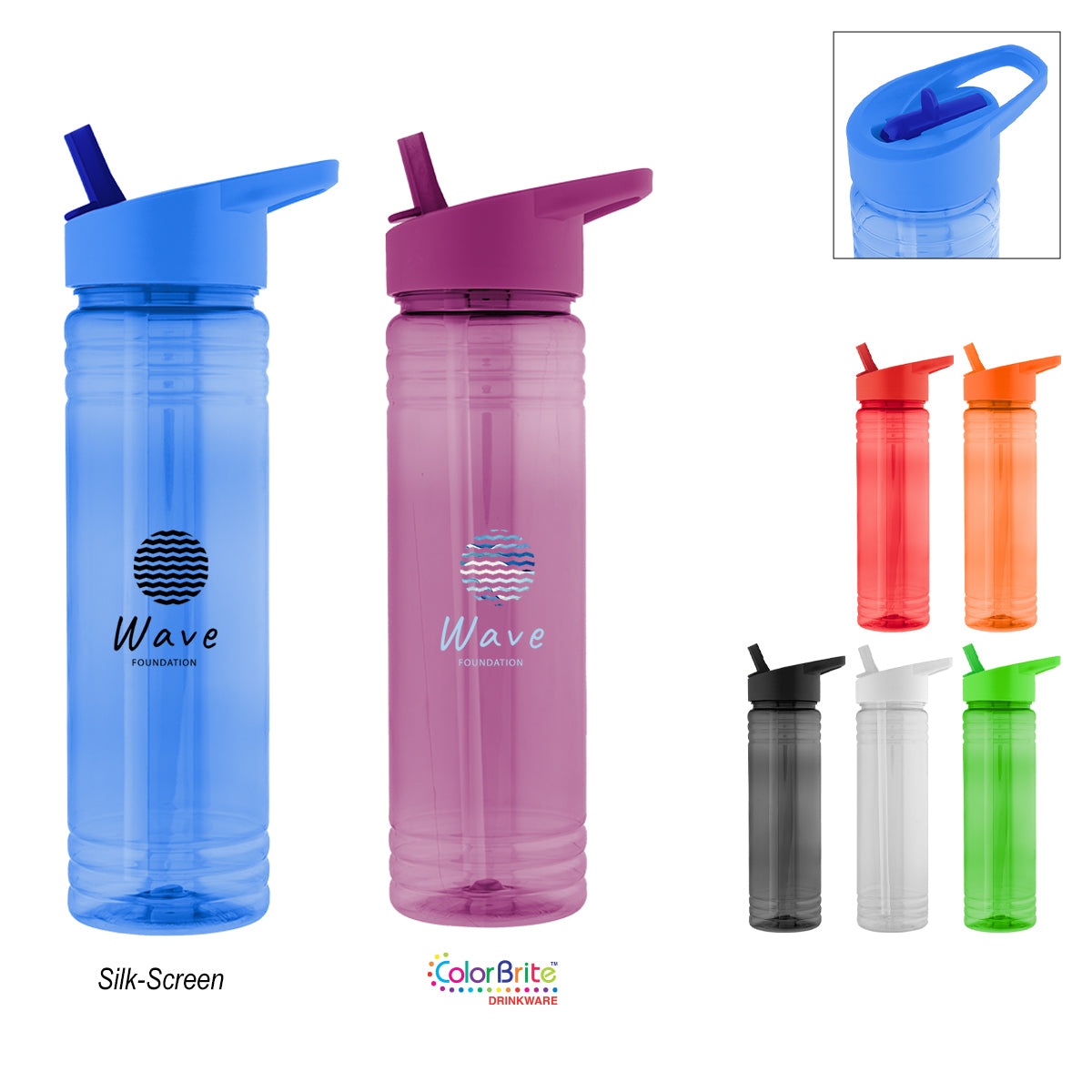 CLEAR 24 Oz. Ricky rPET Bottle
