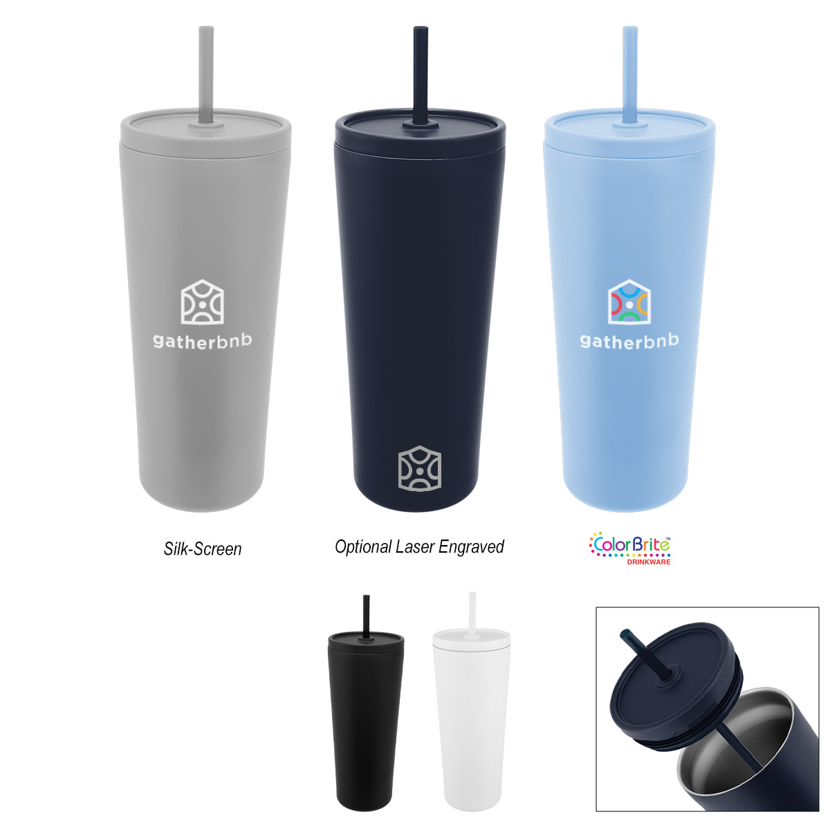 BLACK 24 Oz. Brooklyn Recycled Stainless Steel Tumbler