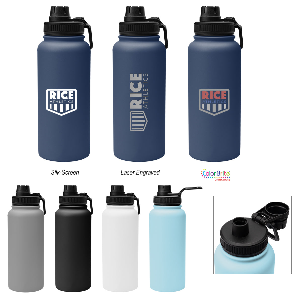 BLACK 32 Oz. Austin Recycled Stainless Steel Bottle