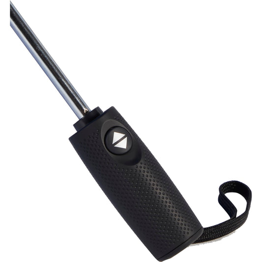 Front View of Black 42" Auto Open/Close RPET Umbrella