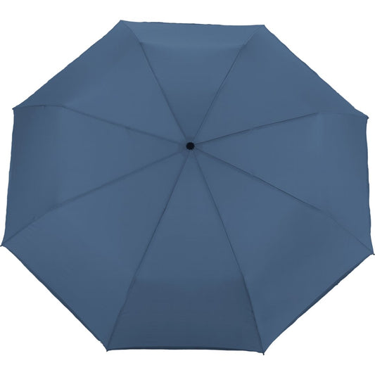 Front View of Black 48" RPET Umbrella w/ Reflective Trim