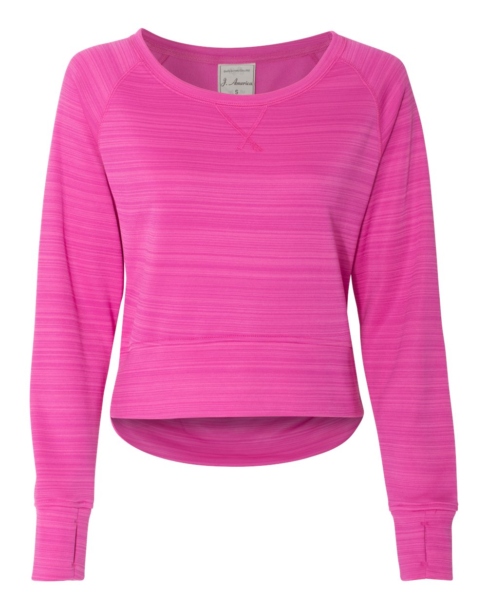 Women's Odyssey Striped Performance Fleece Hi-Low Crewneck Sweatshirt - 8663