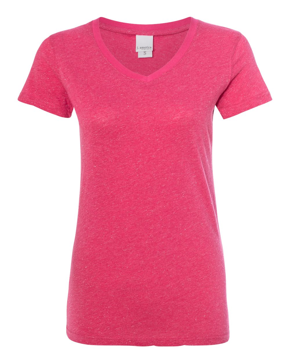 Women’s Glitter V-Neck T-Shirt - 8136