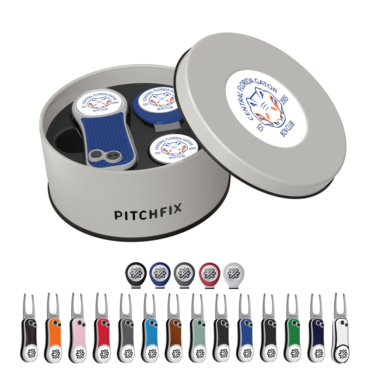 Pitchfix Hybrid Golf Divot Tool Deluxe Gift Set w/ Hat Clip