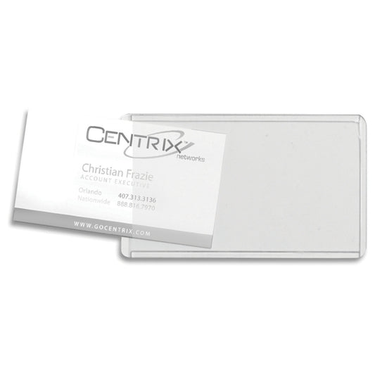 "Mustang" Brushed Aluminum Slip-In Pocket Luggage Bag Tag (PhotoImage Full Color)