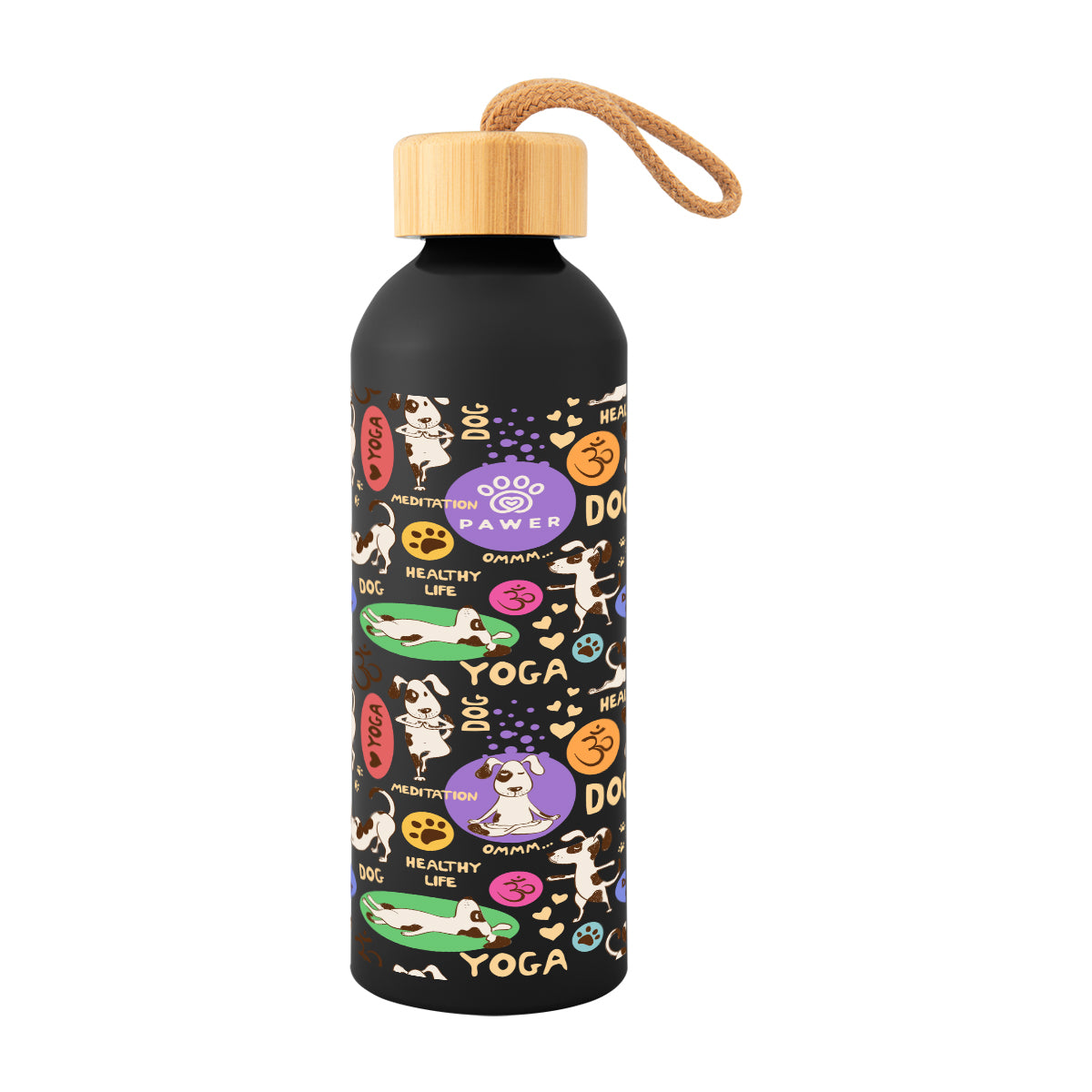 25 Oz. Full Color Blaire Recycled Aluminum Bottle With Bamboo Lid